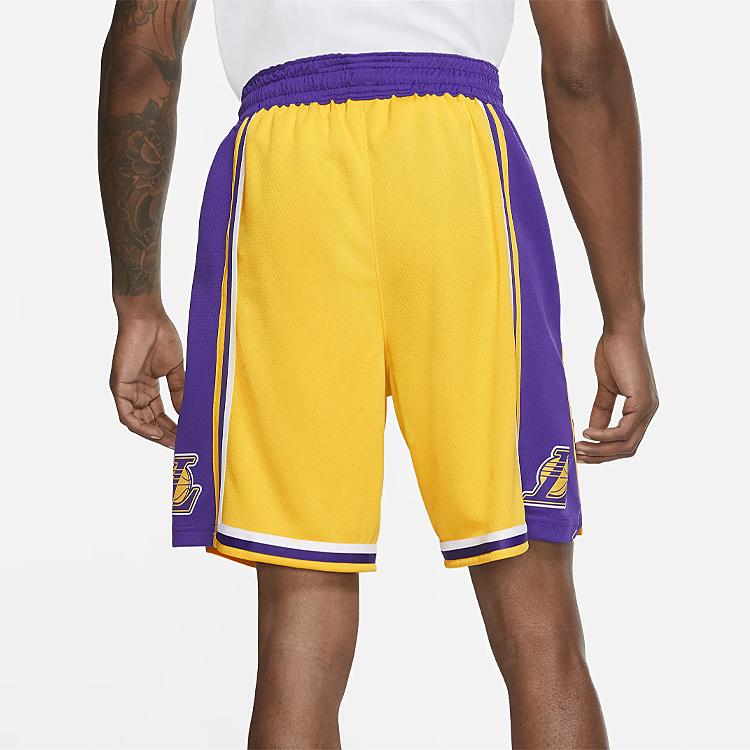 Nike NBA Icon Edition Team Limited Summer Breathable Mid-Rise Basketball Shorts SW Fan Version Men Bottoms Yellow AJ5617-728