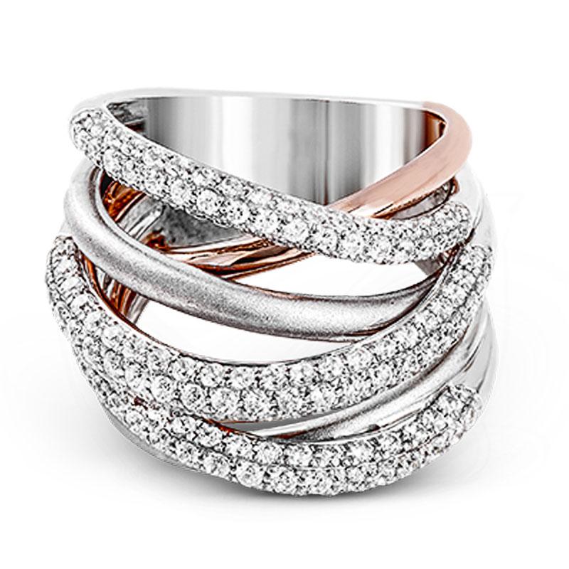 New New Fashion Cross Twine Finger Ring for Women Luxury 3 Rows X Shape Metallic Female Party Anniversary Rings Jewelry