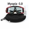 Lunettes de Natation Myopie -1,5 à -10,0 Dioptries, avec Spray Anti-Buée, Protection UV Sangle Réglable pour Hommes Femmes