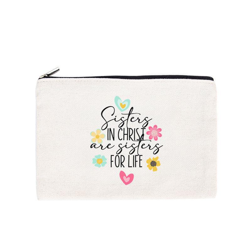 Colorful Canvas Coin Purse: Zippered Stationery, Pen & Cosmetic Storage Bag