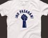 No Pasarán T Shirt EE165 Retro White Unisex Graphic Tee