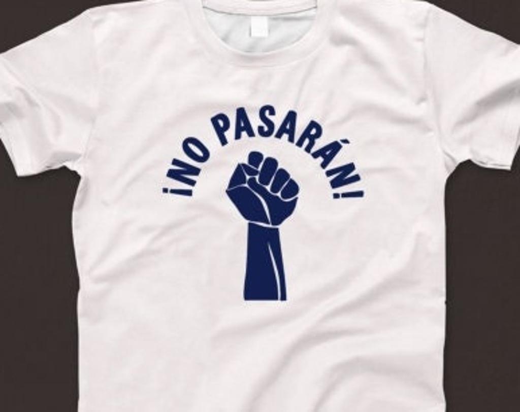 No Pasarán T Shirt EE165 Retro White Unisex Graphic Tee