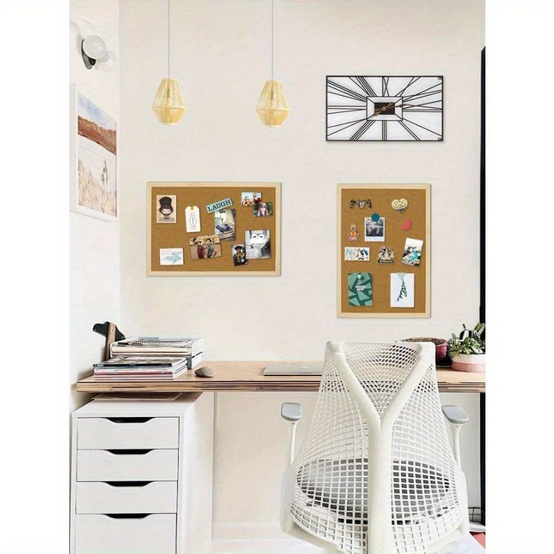 Cork Bulletin Board, Framed Cork Board, Oak Frame, Decorative Hanging Pin Board, Perfect For Office And Home Decor, Family School Message