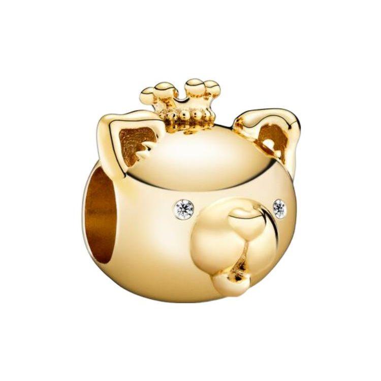 Pandora Moments Exquisite Shiny Dog Jewelry Accessories Women Accessories Gold 768592C01 Gold,F