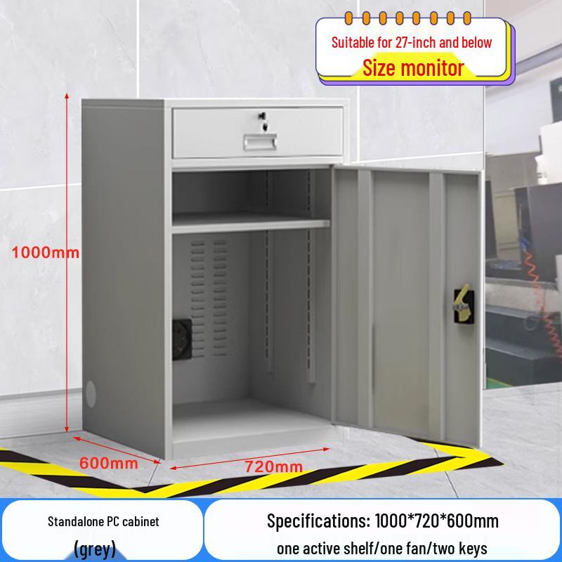 Durable Moisture-Proof Movable Industrial PC Cabinet for CNC Workshop