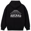SIGNATURE Logo Oversized Wide Shoulder Hoodie_Black