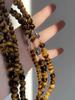 Stainless Steel Tiger Eye Beaded Necklace Choker with Yuanbao Buckle - Chinese Light Luxury Autumn/Winter Sweater Chain