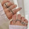 Forward Korean Fashion Inspired Copper Heart Ring For Women Vintage Style Hand Jewelry