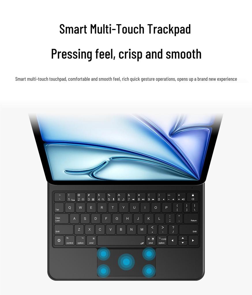 Compatible with 2025 iPad Air 7 Magic Keyboard & 11-inch Pro Hovering Touchpoint Keyboard