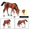 Oenux Grassland Wild Steed Farm Animal Small Horse Model Action Figures PVC Home Decoration Figurines Collection Toy Kid Gift