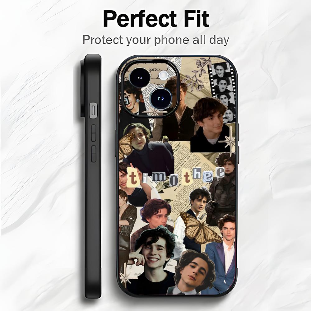 Snygg Hollywood-skådespelare T-Timothy Chalamet Fodral till mobiltelefon Fodral till mobiltelefon Mjuk förpackning Lättvikt För iPhone17 16 15 14 13ProMax