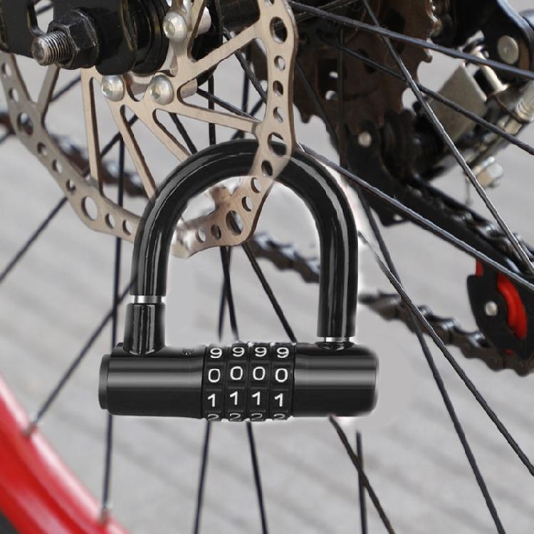 Durability Bike Lock Rusts Resistant Bicycles Lock Multifunction 4 Digits Lock for Bicycles Electric Bike
