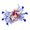 Mesh Solid Color Fascinator Hat Faux Feather Flower Shape Party Headwear Hair Accessories