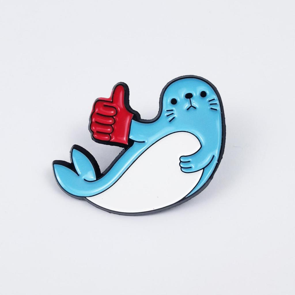 Creative Cartoon Duck Brooch with Shark Swim Ring and Slippers – Unique Animal Style Urban Accessory