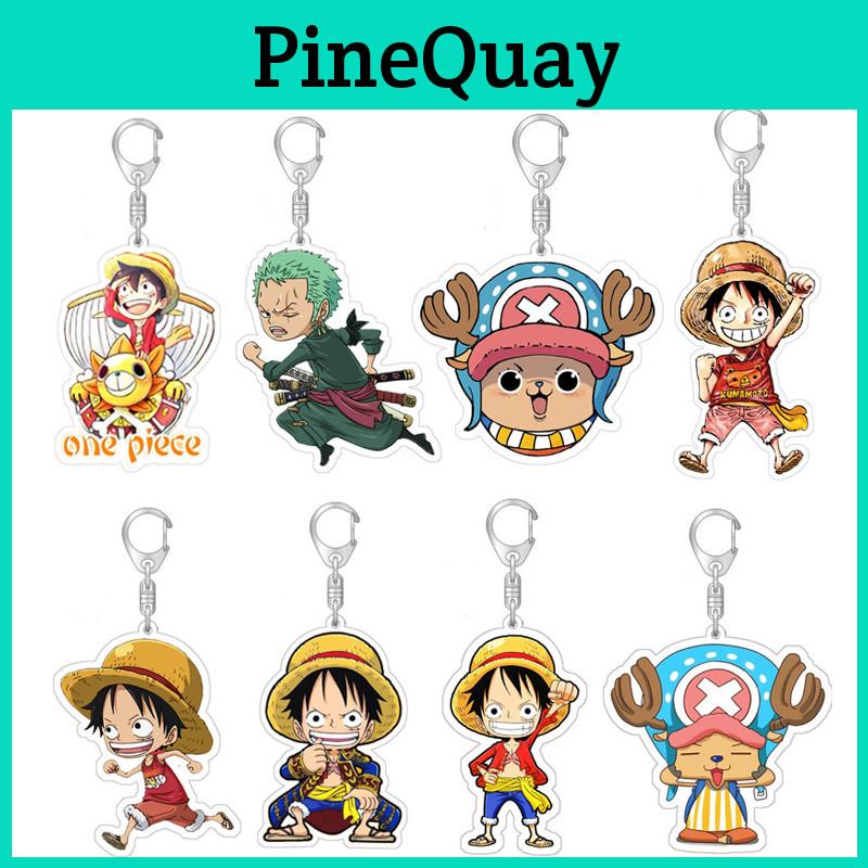 Unique One Piece Film Red Luffy Zoro Roberto Keyring Bag Pendant Double Sided Acrylic Toy Gift For Fans
