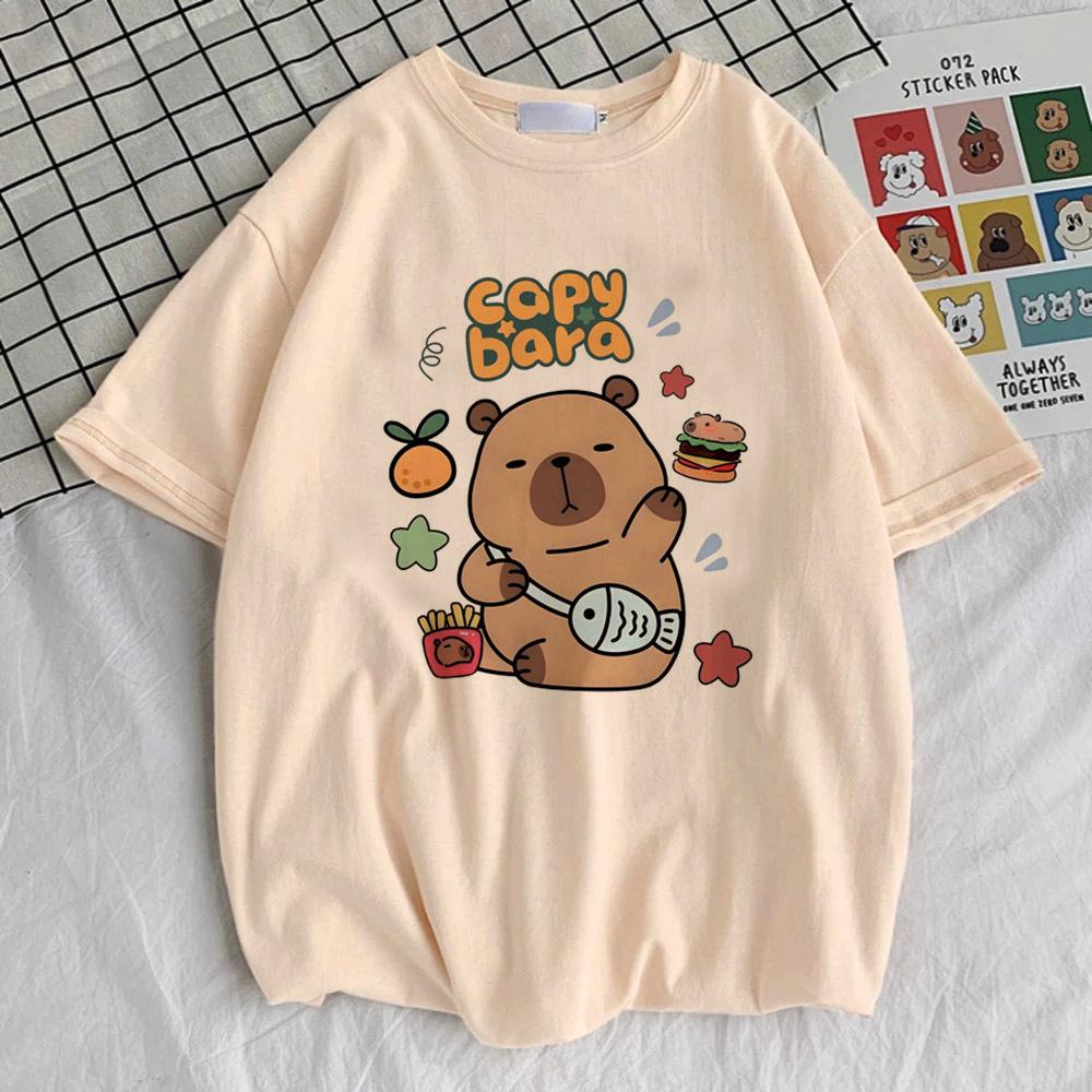 

Capybara Kapibara top tees girl Classic Vintage Digital graphic tshirt Punk Colorful Y2k streetwear harajuku Graphic S