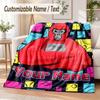 Gorilla Tag cartoon Custom Name Flannel Throw Blanket Soft Warm for Sofa Bed Indoor Home Use