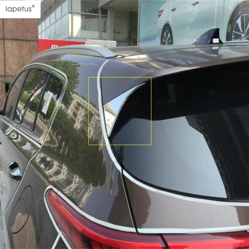 Spoiler Boczny Trójkątny Panel Pokrywy Bocznej Tylnej Szyby Samochodu do Kia Sportage 4 2016 2017 2018 Akcesoria ABS Chrom