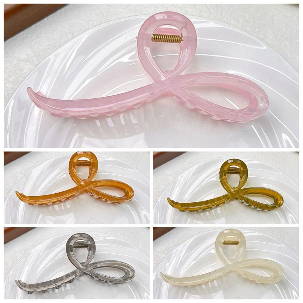 

Bow Shark Clamp Ornament Headdress Fashion Hairpin Girls абрикосовий