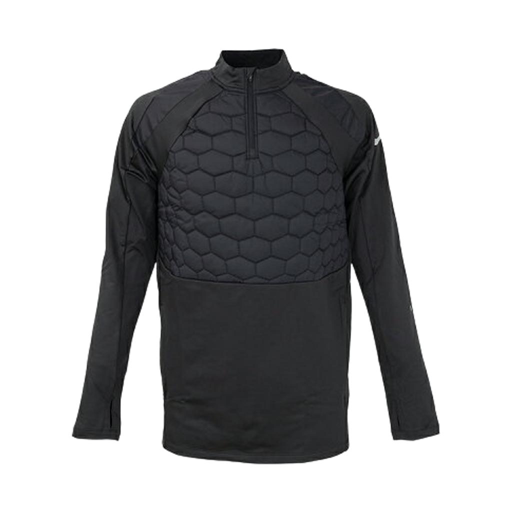 Nike Therma-Fit Strike Mock Neck Comfortabel Gesplitst T-shirt met Lange Mouwen Heren Tops Zwart FZ0567-010