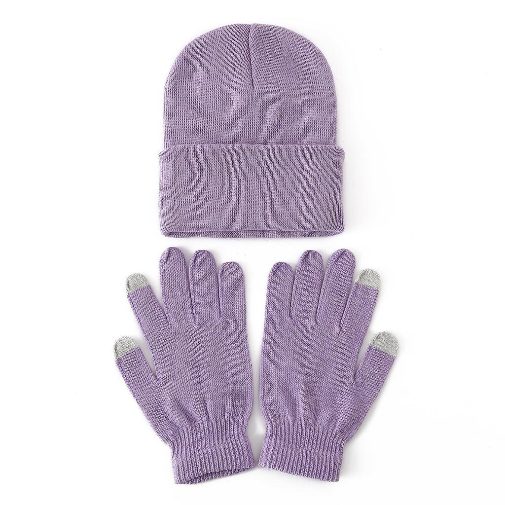 2pcs/Set of Beanie Hat with Gloves,Casual Unisex Pullover Mittens,Suitable for Autumn Winter Warmth,Suitable for Hiking,skiing