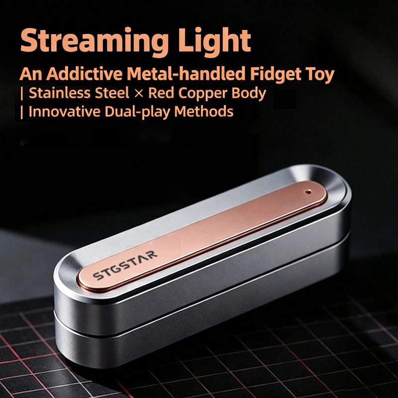 Metal Edc Fidget Slider Magnetic Push Card Mechanical Ratchet Slider Stress Relief Anti Anxiety Desk Toy Adult Fidget Gift