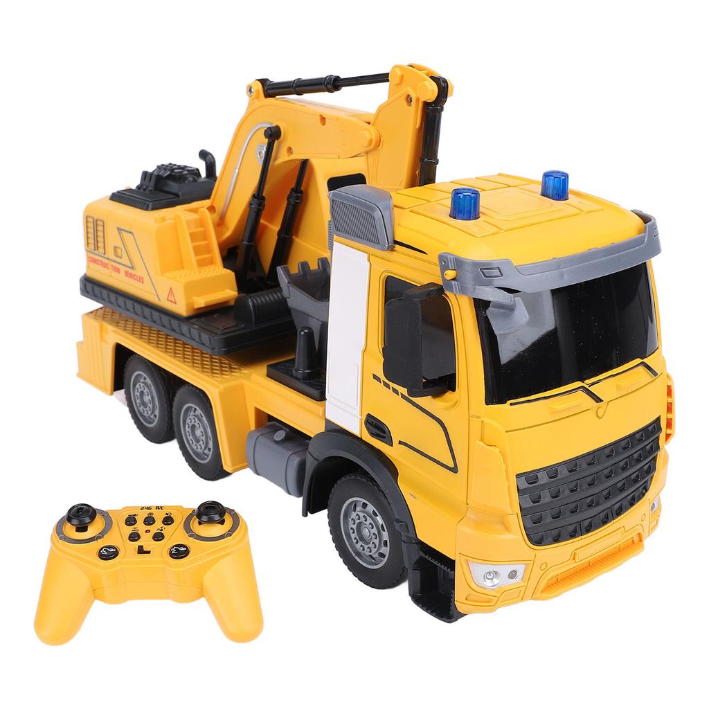 11 Channel RC Engineering Car Toy with Music Light Effect 2.4G Remote Control Excavator for Kids