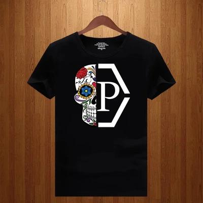 Luxury Brand Half Skull Flower Printed Letter Men and Women 2024 New Loose Short Sleeve T-shirt Round Neck Print T Shirt#Color