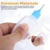 4Pcs Tip Applicator Bottle with 2 Mini Funnel Multicolor Lids, 30ML/1 OZ Tip Glue Bottles, for DIY Craft Painting