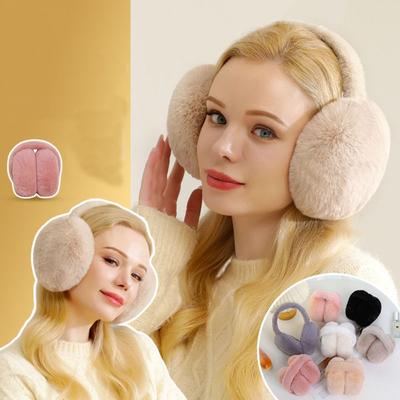 Solid Color Plush Ear Warmer Folding Ear Cover Cute Winter Earmuffs  Men