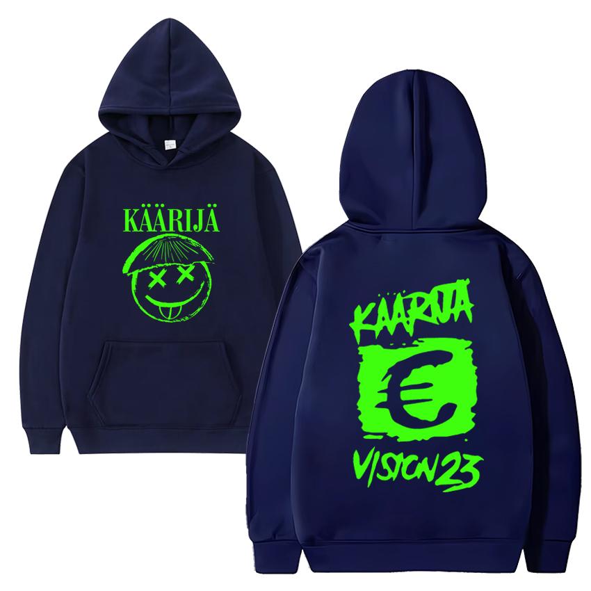 

Hip Hop Käärijä Eurovision Double Sided Print black Hoodie New Men Women vintage streetwear Unisex Fleece Long sleeve Sweatshirt 3XL