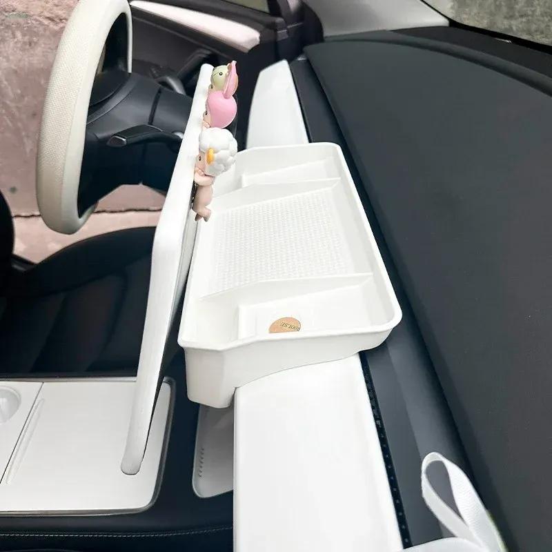 For Tesla Model 3 Model Y Center Console Storage Box Steering Wheel Screen Protector Dashboard Cover Armrest Cover Kick mat