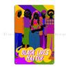 Black Afro Woman Metal Plaque Classic Painting Create Decoration Club Bar Tin Sign Poster