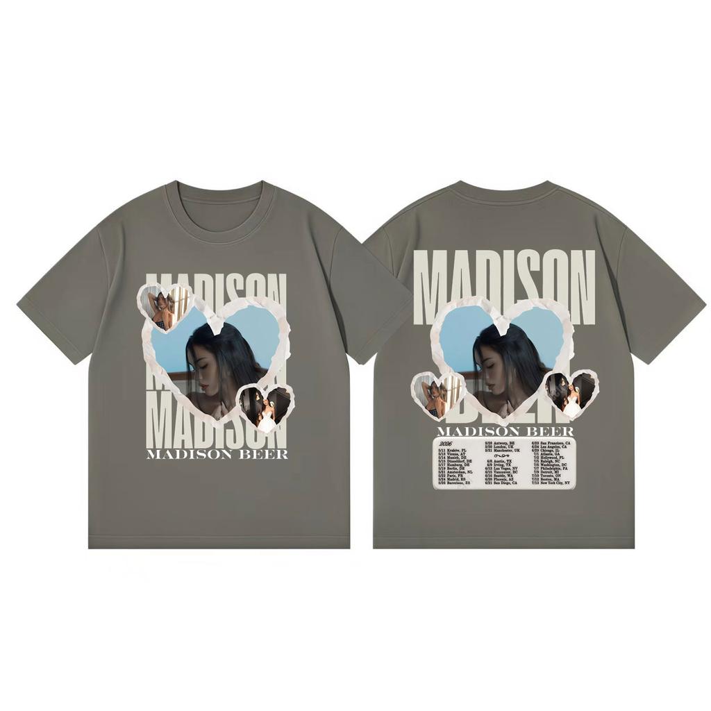 Madison Beer The Locket Tour 2026 Graphic T Shirts Men Women Fashion Aesthetic Tshirts Summer Casual Loose Short Sleeve Tshirt