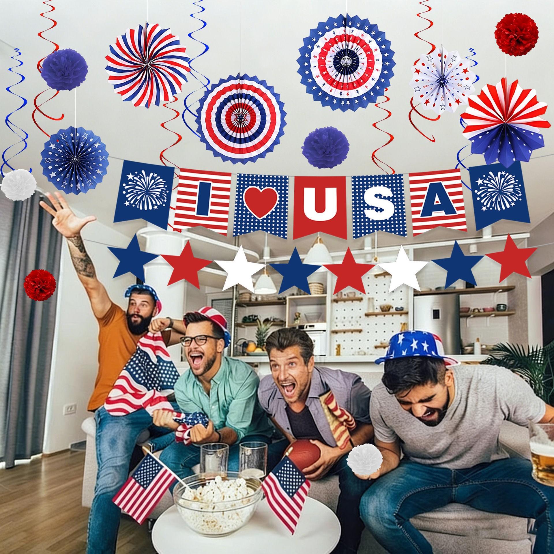 

Independence Day 250th Anniversary Party Decoration Set, Containing Seven Decorations, Suitable For Celebrating Independence Day One Size
