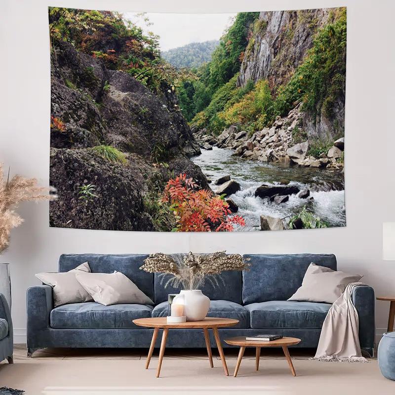 Serene Creek Tapestry Natural Scenery Decor Home Decorative Cloth