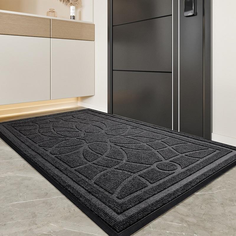 Non-slip Indoor Doormat Rubber Mat Scraper Dustproof Dirt Resistant Home Essential Durable Rubber Mat