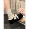 White velvet thickened warm thick-soled snow cotton shoes for women to wear in winter, retro all-inclusive Birkenstocks