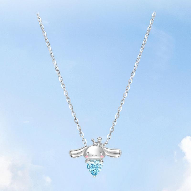 

Ожерелье из стерлингового серебра 925 пробы с корицей, осенне-зимнее, из стерлингового серебра, легкая, роскошная, маленькая цепочка на ключицу для девочек HelloKittys, аксессуары Sanrios