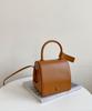 Women's Shoulder Bag, Crossbody Bag, Small, Handbag, PU Leather, Synthetic Leather, Shoulder Bag, Mini Bag, Compact, Square, Box-Shaped (Brown)
