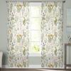 Vintage Örtig Floral Textur Skira Gardiner För Vardagsrum Sovrum Barnrum Tyg Fönsterbehandling Draperier