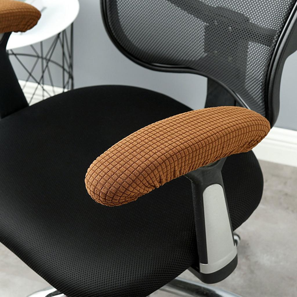 Pack of 2 Armrest Protectors with Elastic Band for Secure Installation on Various Office Chairs Providing