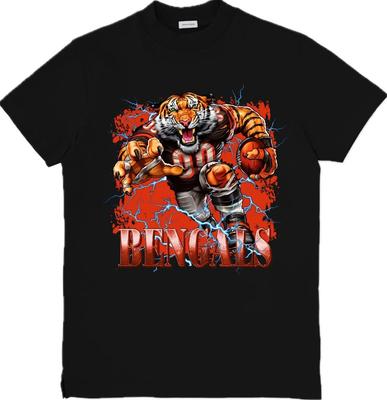 Cincinnati Bengals Maskottchen NFL Benutzergrafik 100% Baumwolle T-Shirt Herren T-Shirts Oberteil Größe S-3XL