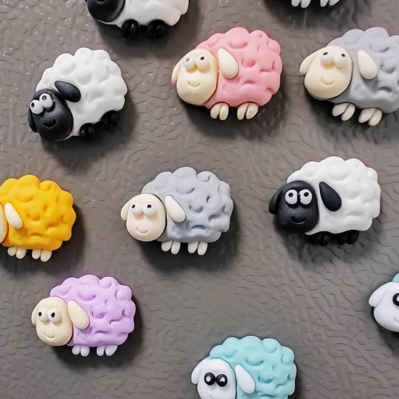6 Stück Cartoon Schaf Kühlschrankmagnete Heimdeko Ornamente Kühlschrankdekoration Whiteboard Po Nachricht Aufkleber