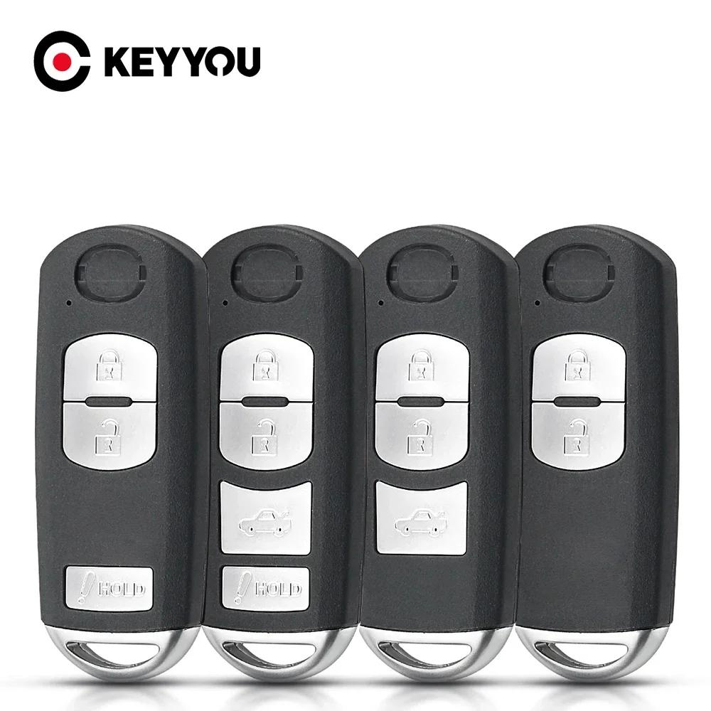 Smart Remote Car Key Shell Case For Mazda 3 5 6 Cx5 Cx7 X-5 Summit M3 M6 Axela Atenza Uncut Emergency Blade 2 3 4 Buttons