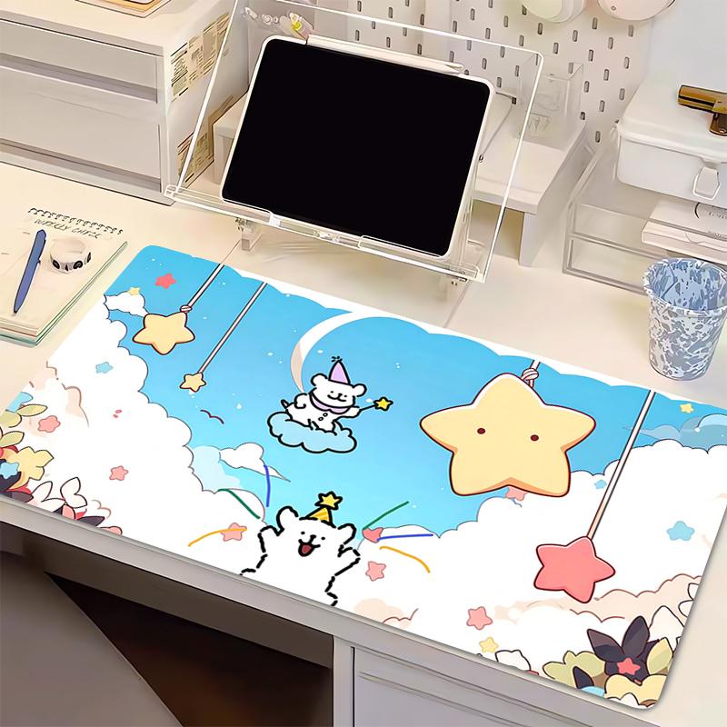 Mouse Pad Computer Anime Dog Keyboard Pad Laptop Natural Rubber Anti-Slip Office PC Cartoon Cute Desk Mat Perfect Gift for Teens