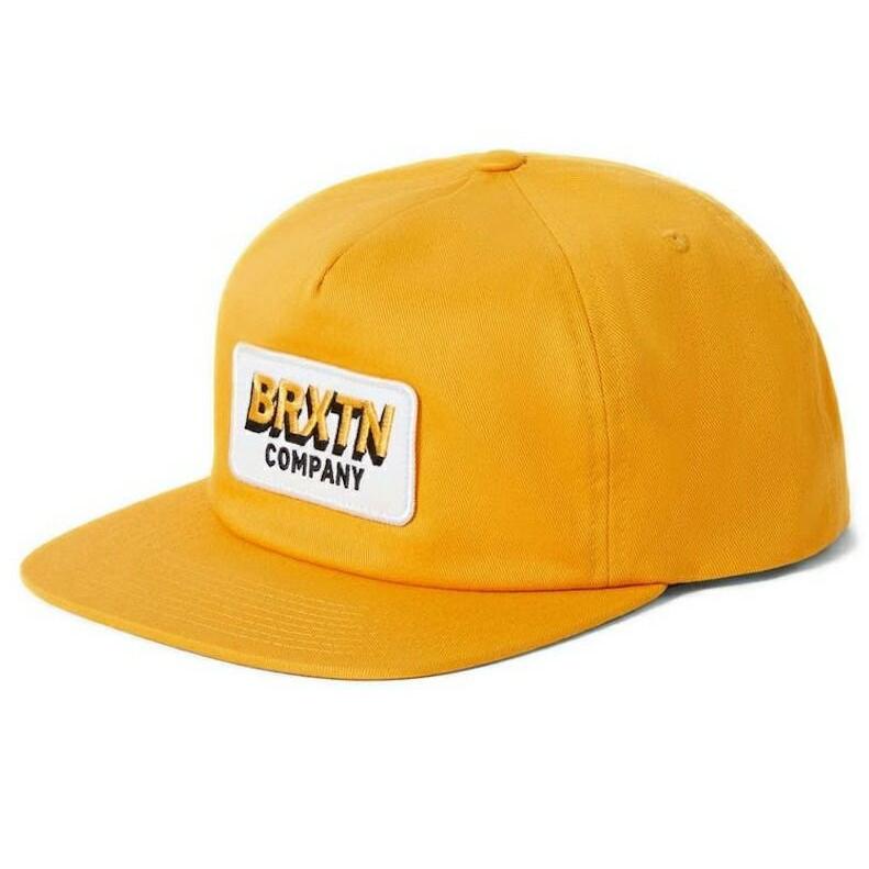 Used Brixton Payment MP Snapback Hat Cap Spruce Yellow Cap Free Shipping