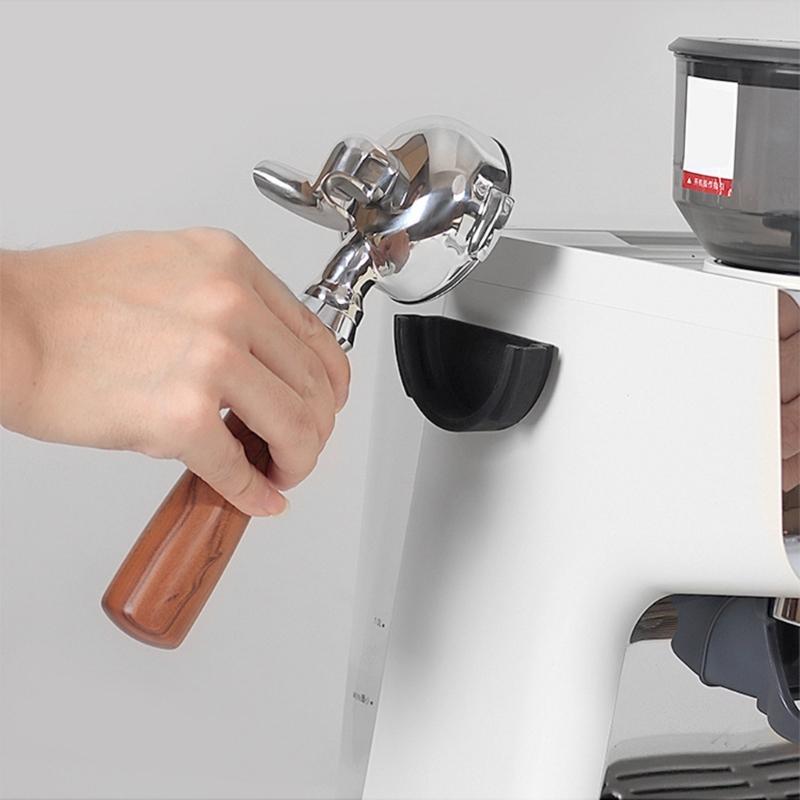 Coffee Portafilter Wall Mount Rack Semi-circular Silicone Durable Espresso-Portafilter Wall Holder for-Home 51/53/58mm