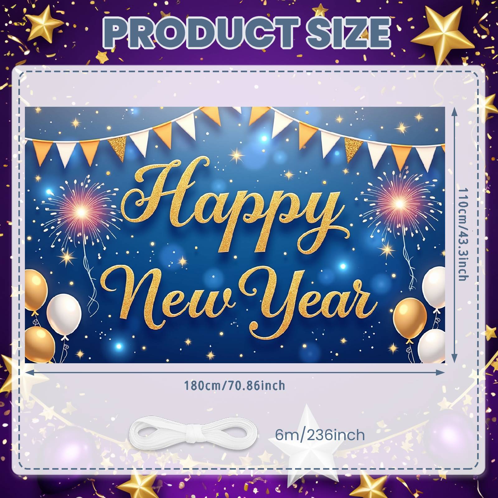 Гирлянда Баннер Гирлянда Украшение Праздничный Баннер Тема Празднования Для Фона Вечеринки Канун Нового Года