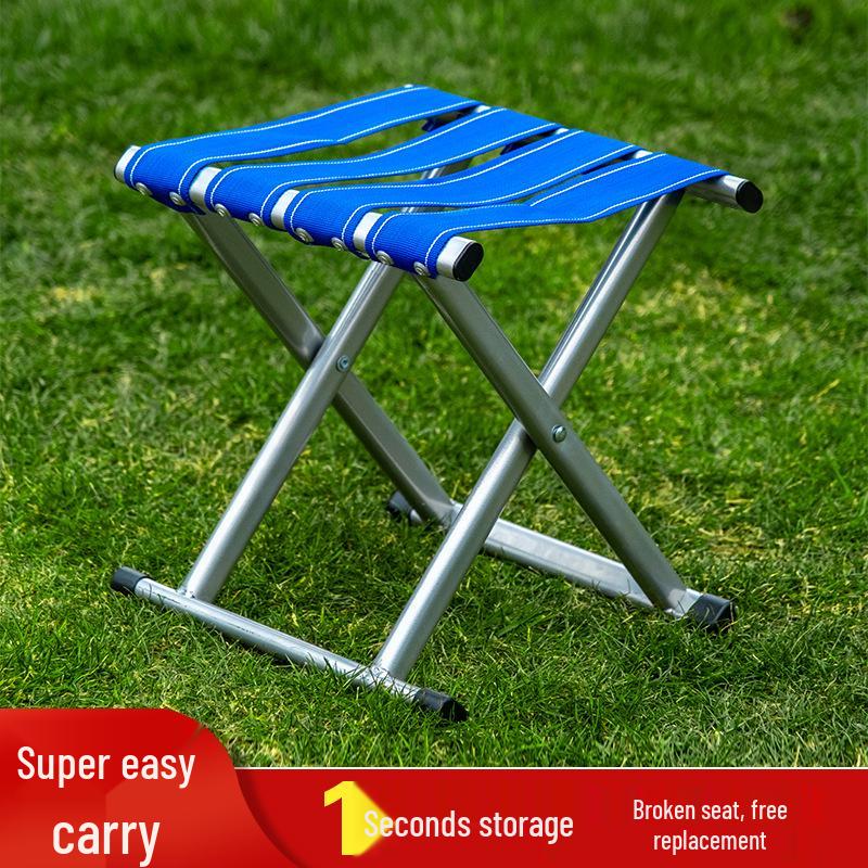 Tragbarer verdickter faltbarer Hocker mit Rückenlehne - Ideal für Camping, Angeln und den Außenbereich